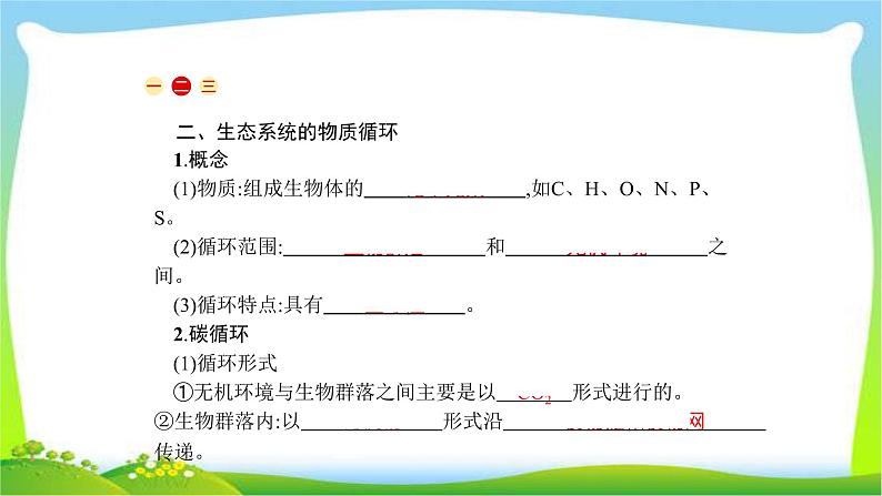 人教版高考生物总复习12.2生态系统的功能完美课件PPT第6页