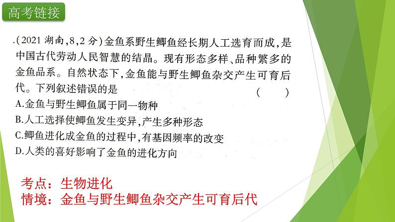 专题10 生物的进化-备战2022年高考生物复习专题精品课件第3页