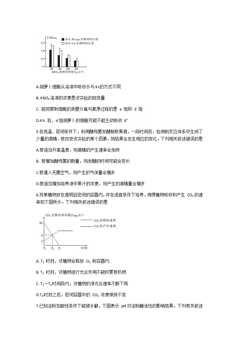陕西省渭南市2021届高三上学期教学质量检测（Ⅰ）（一模）生物试题 Word版含答案第2页