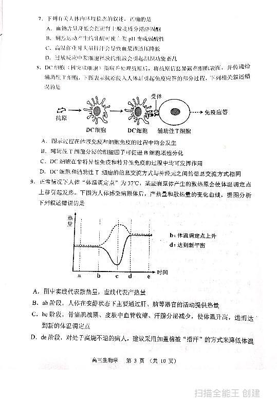 辽宁省沈阳市2022届高三上学期教学质量监测（一）（一模）生物PDF版无答案03