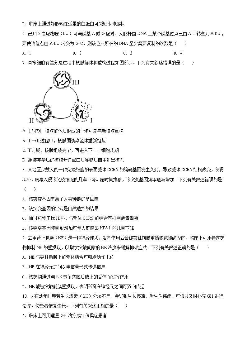 2021年新高考海南生物卷及答案解析（原卷+解析卷）02