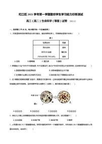 2022届上海市虹口区高三上学期期终学生学习能力诊断测试（一模）生物试题 PDF版