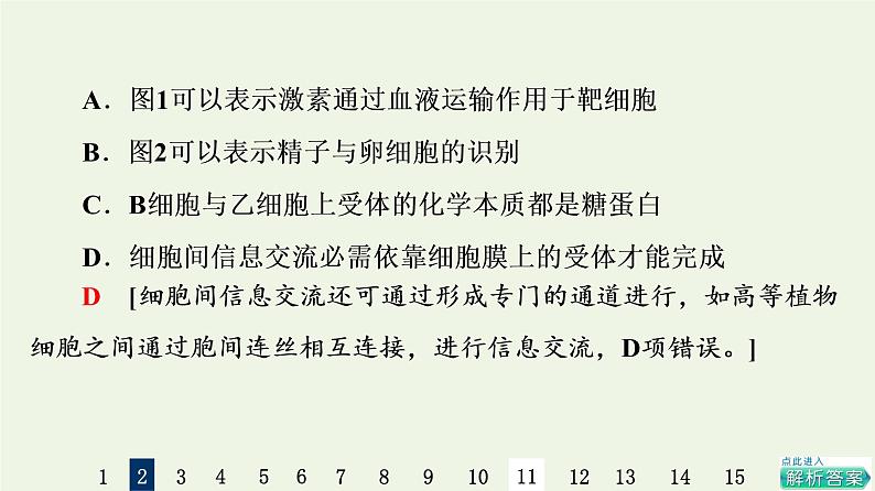 高考生物一轮复习课后集训5细胞膜和细胞核课件第5页