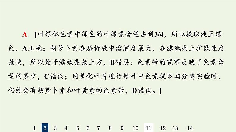 高考生物一轮复习课后集训10光合作用Ⅰ课件第5页