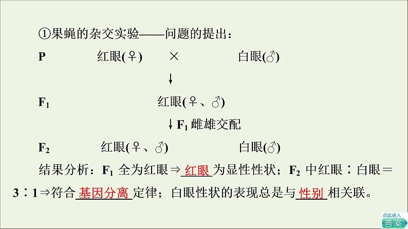 高考生物一轮复习第5单元遗传定律和伴性遗传第3讲基因在染色体上和伴性遗传课件第8页