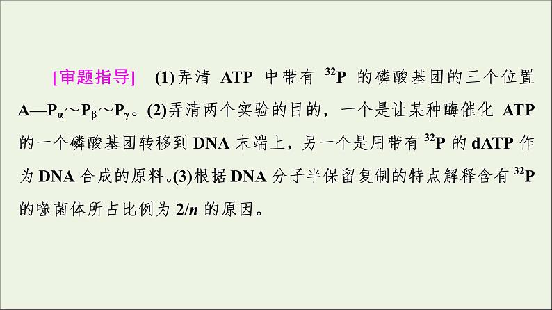 高考生物一轮复习第6单元遗传的分子基础素养加强课6同位素标记法及其应用课件第5页