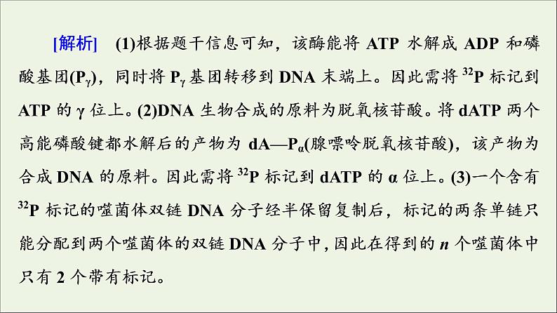 高考生物一轮复习第6单元遗传的分子基础素养加强课6同位素标记法及其应用课件第6页