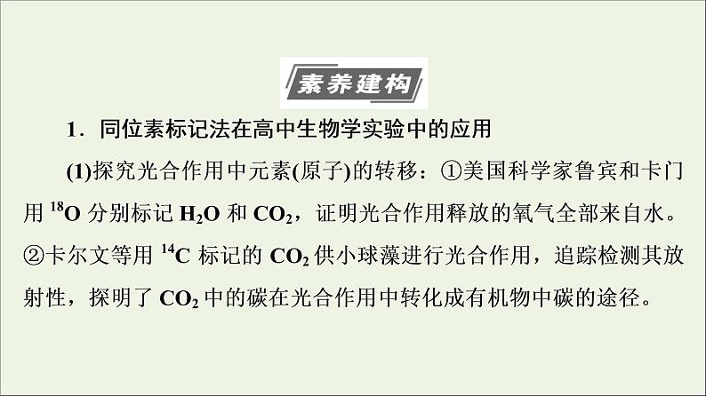 高考生物一轮复习第6单元遗传的分子基础素养加强课6同位素标记法及其应用课件第8页