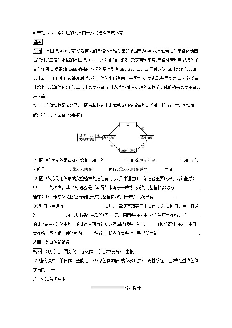 高中生物专题2细胞工程1.2植物细胞工程的实际应用课后练习含解析新人教版选修3第3页