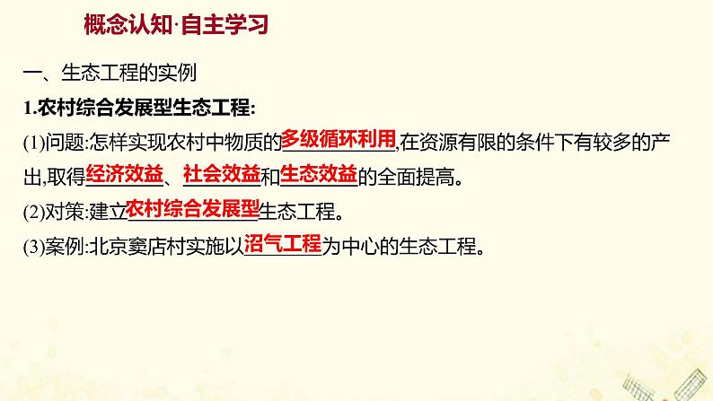 高中生物专题5生态工程2生态工程的实例和发展前景课件新人教版选修303