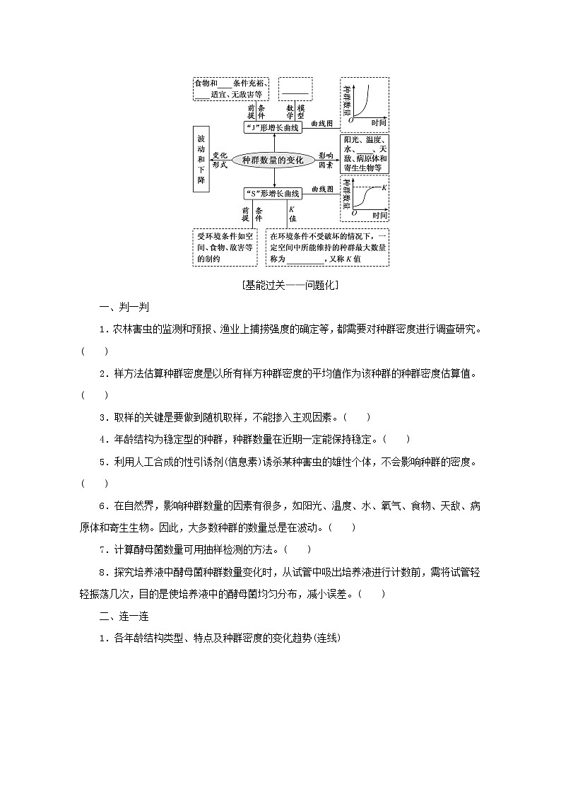 新教材高考生物一轮复习第一单元种群和群落1种群及其动态课前学案选择性必修2第2页