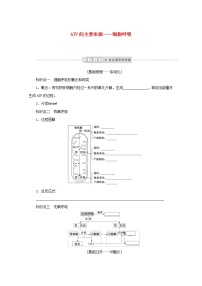 新教材高考生物一轮复习第三单元细胞的能量供应和利用2ATP的主要来源__细胞呼吸课前学案必修1