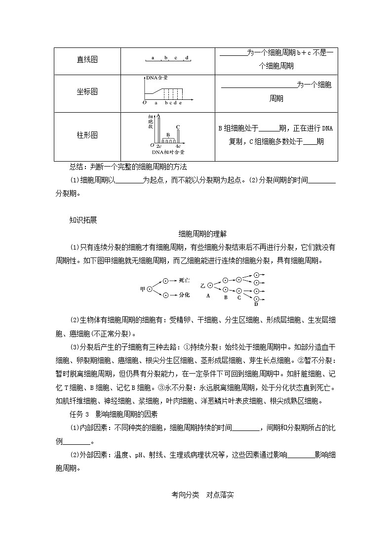新教材高考生物一轮复习第四单元细胞的生命历程1细胞周期和细胞的有丝分裂学案必修102