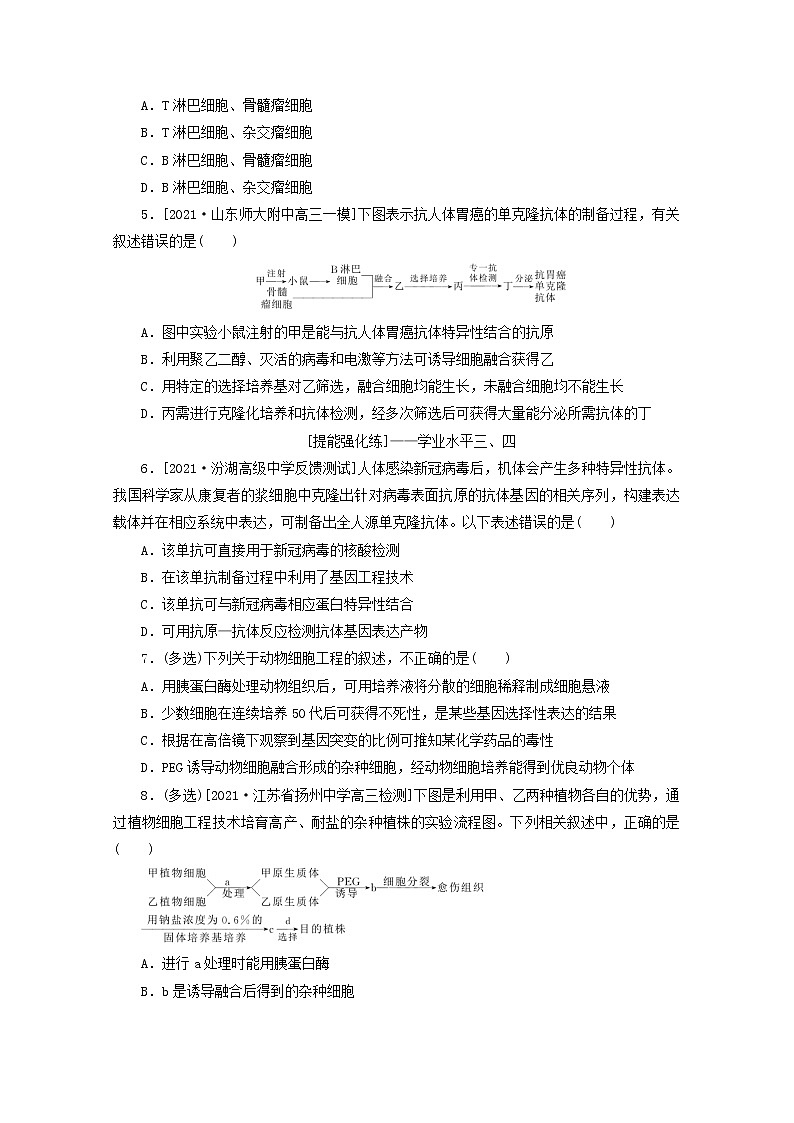 新教材高考生物一轮复习课后检测40细胞工程含解析02