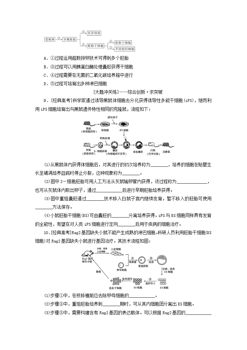 新教材高考生物一轮复习课后检测41胚胎工程含解析第3页