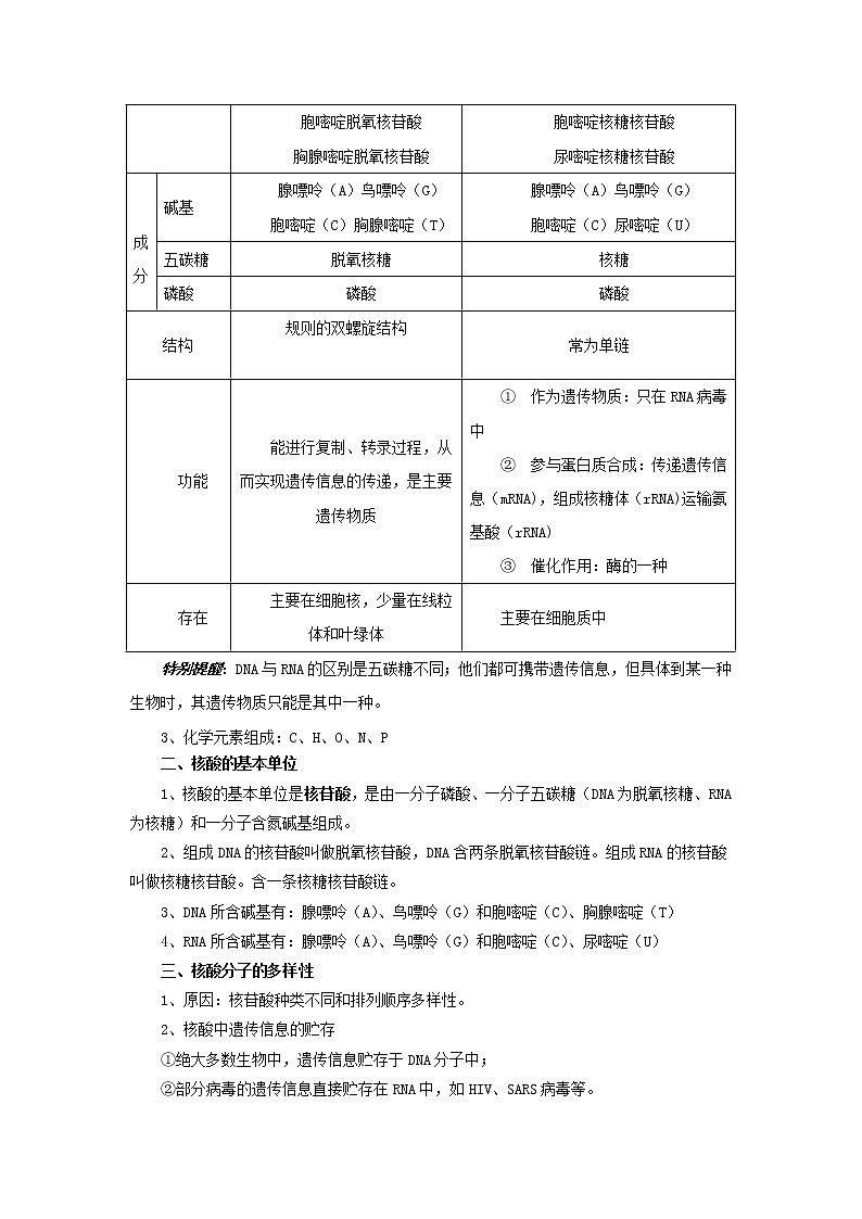 新教材高考生物一轮复习第一单元细胞的概述及分子组成第03讲蛋白质和核酸教案第3页
