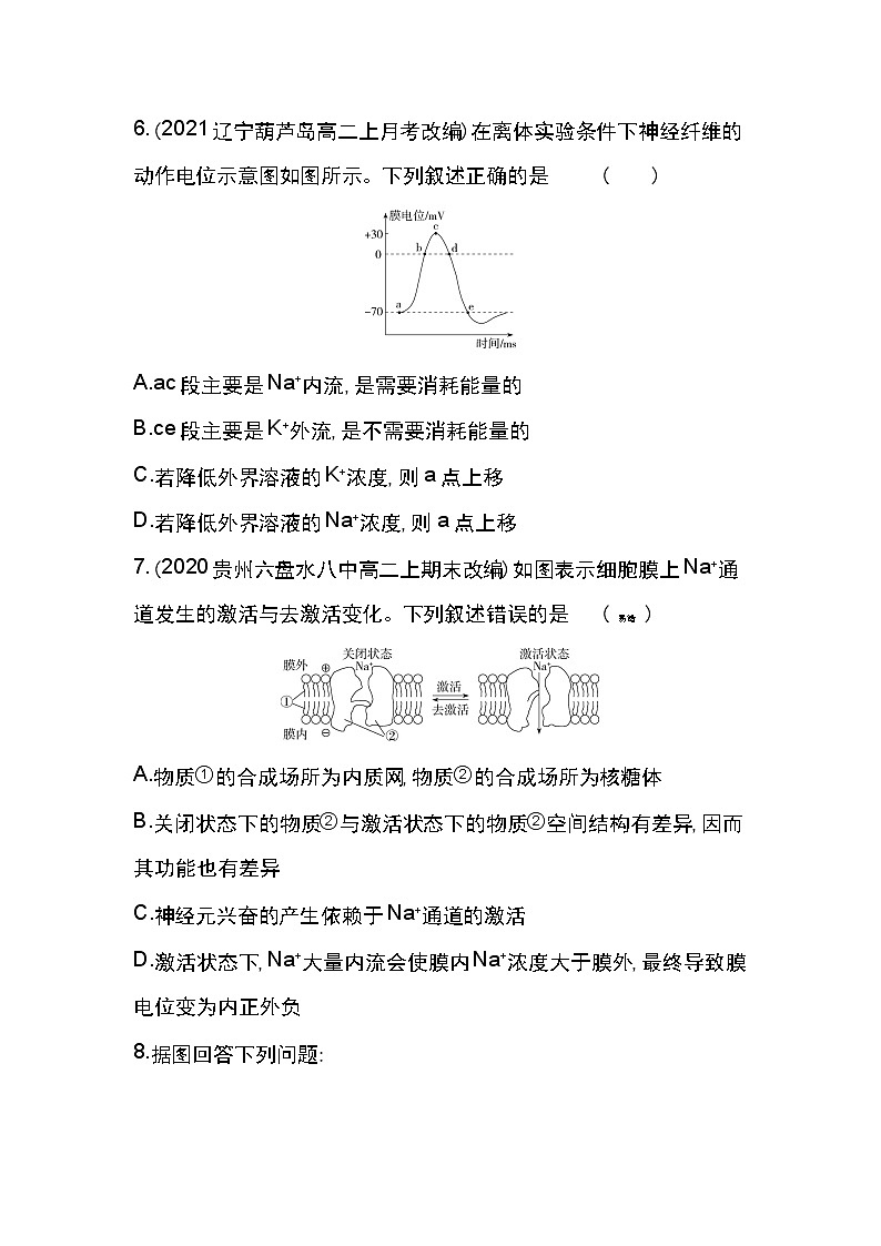 第1节　通过神经系统的调节-2022版生物必修3 人教版（新课标） 同步练习 （Word含解析）03