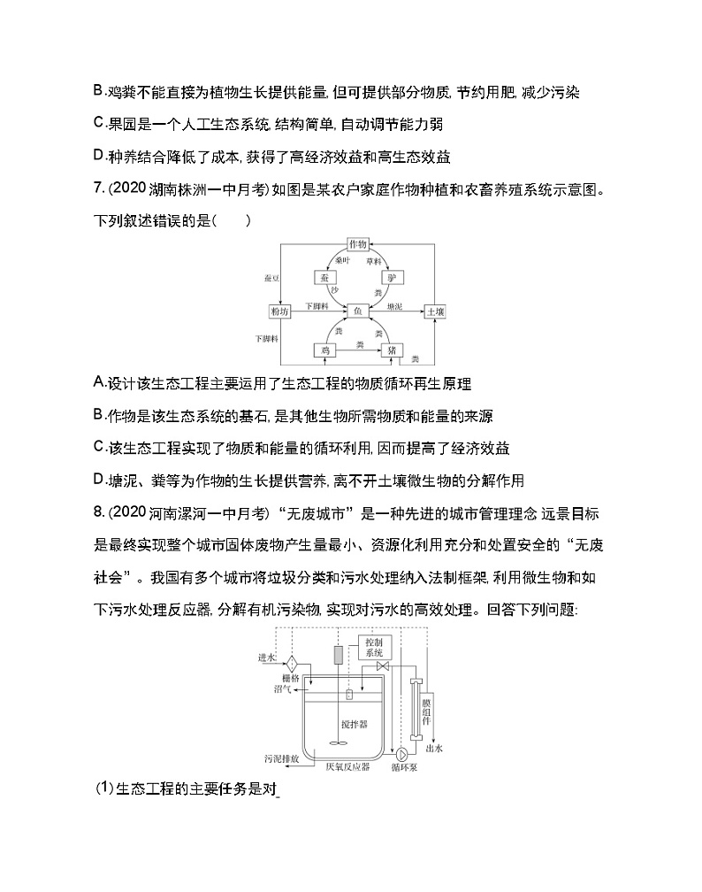 5.2　生态工程的实例和发展前景-2022版生物选修3 人教版（新课标） 同步练习 （Word含解析）第3页