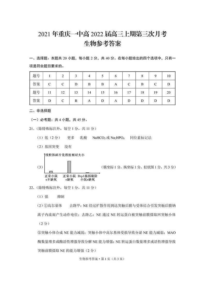 生物答案第1页
