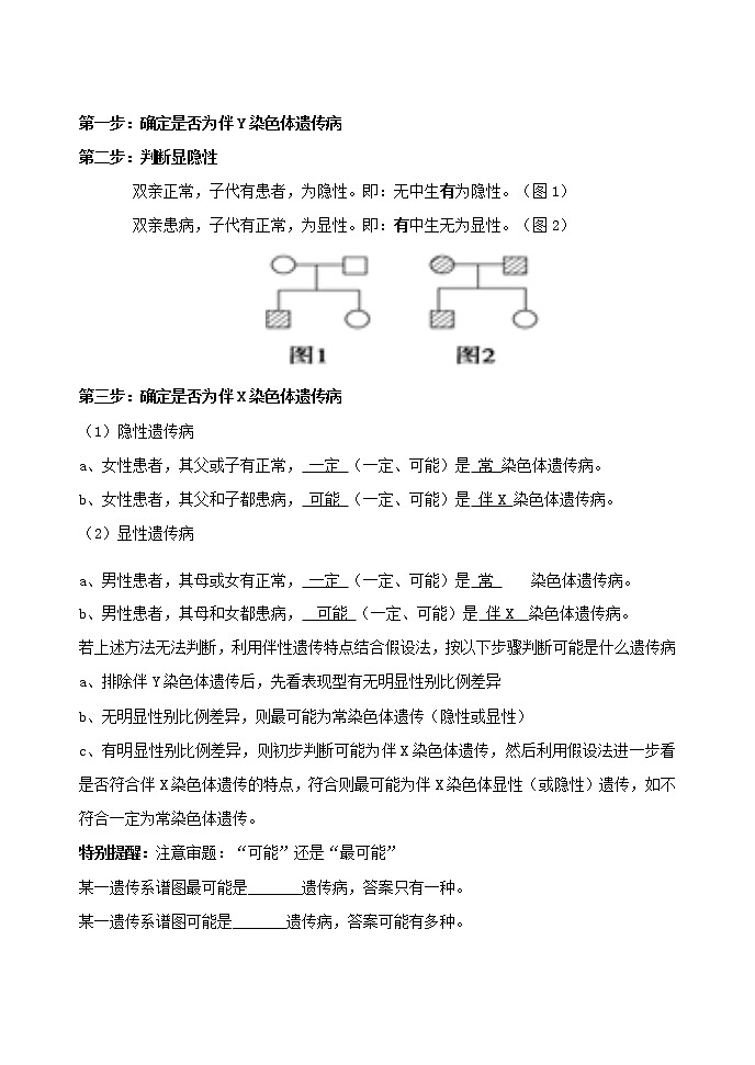 2.3 伴性遗传（第2课时）导学案（教师版+学生版）-人教版（2019）高中生物必修2遗传与进化02