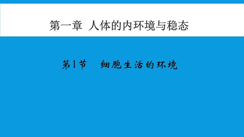 细胞生活的环境PPT课件免费下载01