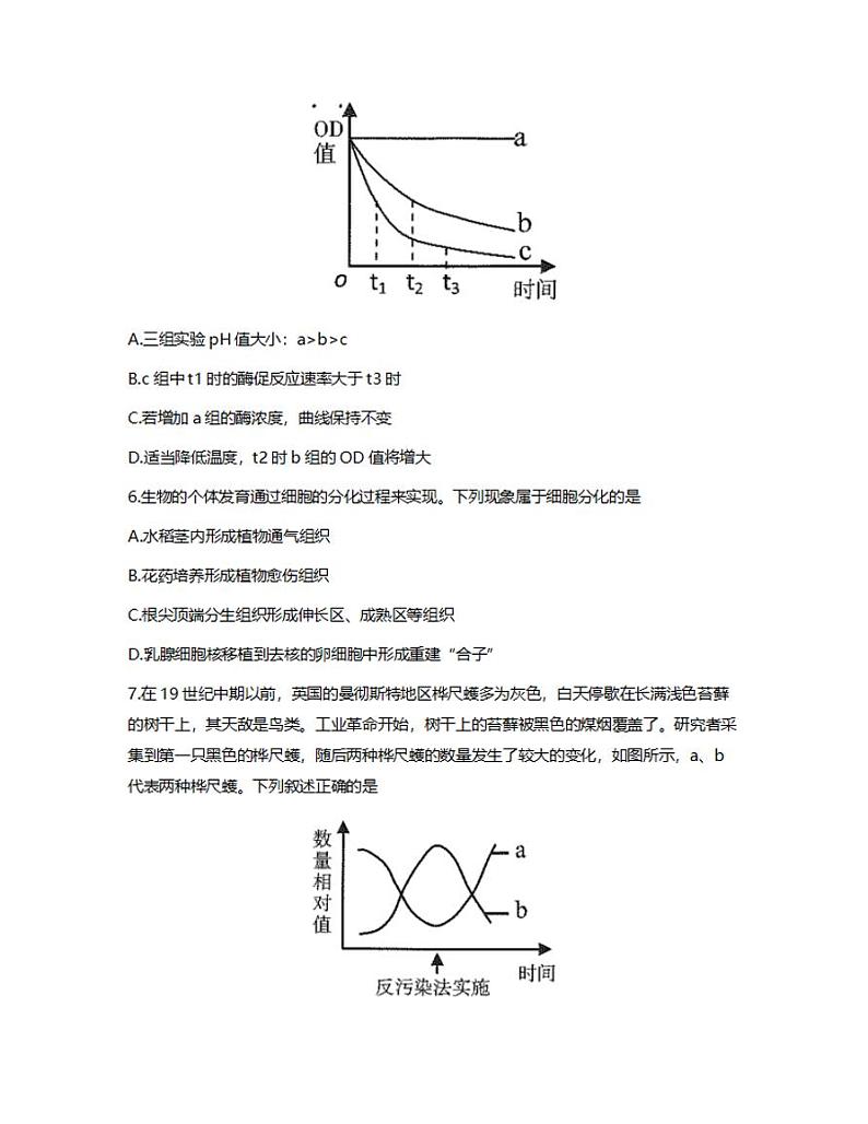 浙江省台州市2022届高三上学期11月选考科目教学质量评估（一模）生物试题含答案02