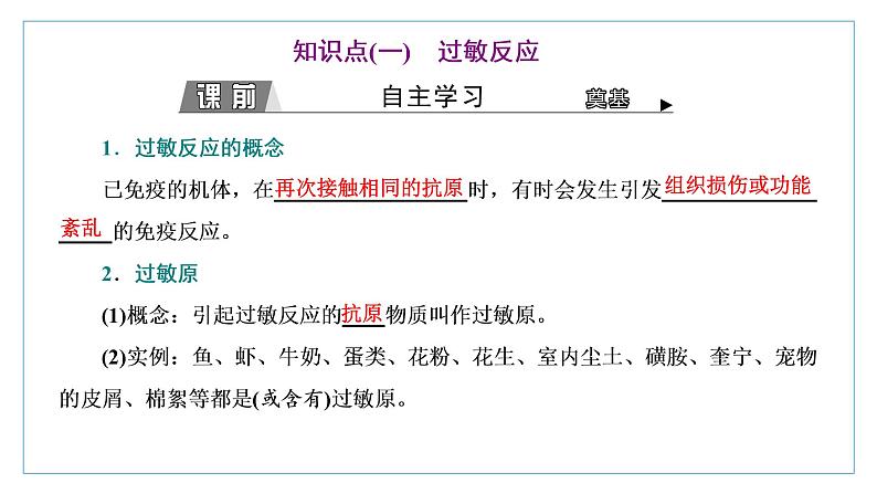 2021-2022学年高中生物新人教版选择性必修1 免疫失调 课件（34张）（鲁辽湘版）第3页