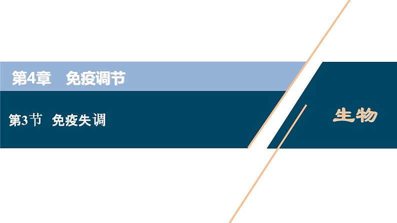 2021-2022学年高中生物新人教版选择性必修1 免疫失调（33张）课件第1页