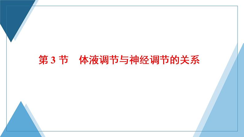 2021-2022学年高中生物新人教版选择性必修1 体液调节与神经调节的关系 课件（51张）（鲁辽湘版）第1页