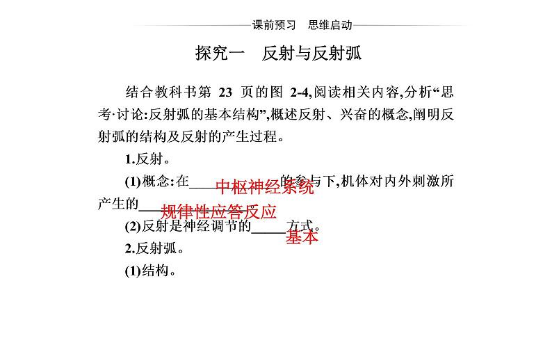 2021-2022学年高中生物新人教版选择性必修1 第2章 第2节  神经调节的基本方式 课件（24张）03