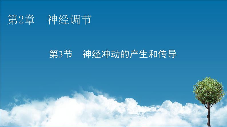 2021-2022学年高中生物新人教版选择性必修1 第2章 第3节 神经冲动的产生和传导 课件（84张）第1页