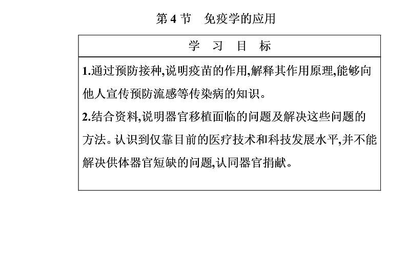 2021-2022学年高中生物新人教版选择性必修1 第4章 第4节  免疫学的应用 课件（27张）02