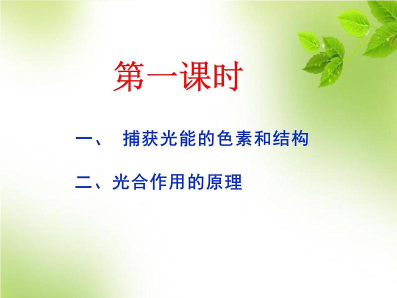 5.4.2光合作用的原理和应用（教学课件）-高中生物人教版（2019）必修一第1页