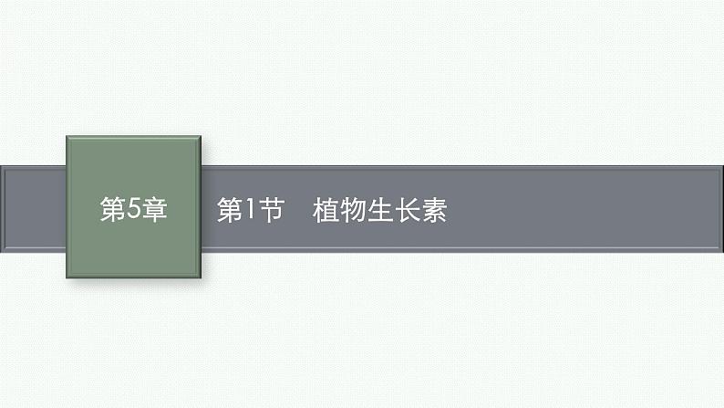 2021-2022学年高中生物新人教版选择性必修1 植物生长素 课件（61张）第1页