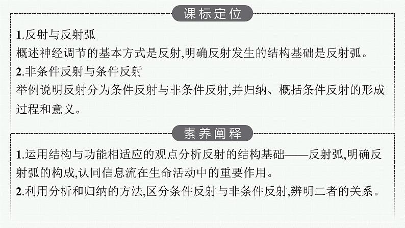 2021-2022学年高中生物新人教版选择性必修1 神经调节的基本方式（36张）  课件第3页