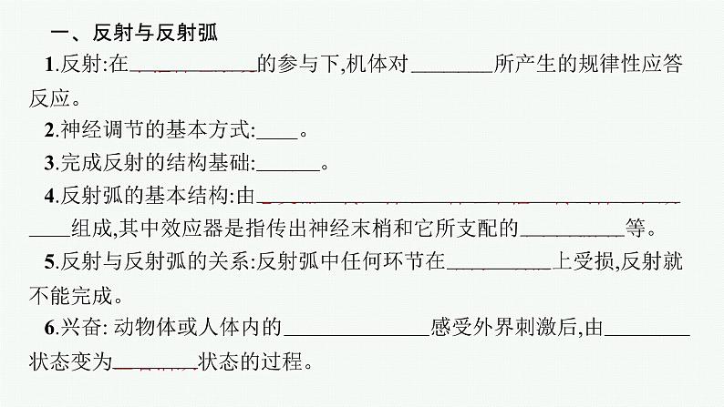 2021-2022学年高中生物新人教版选择性必修1 神经调节的基本方式（36张）  课件第5页