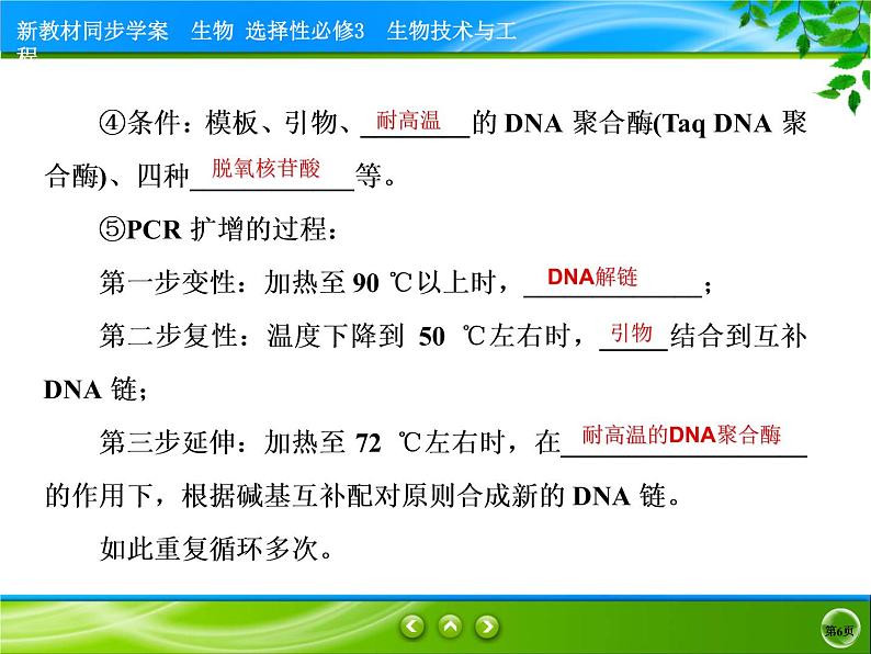 2021-2022学年高中生物新人教版选择性必修3 基因工程的基本操作程序 课件（89张）第6页