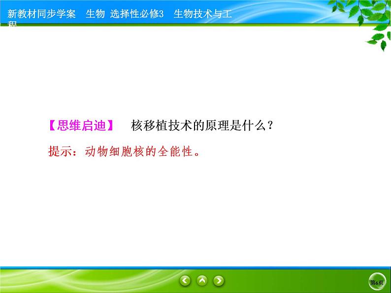 2021-2022学年高中生物新人教版选择性必修3 动物体细胞核移植技术和克隆动物 课件（48张）06