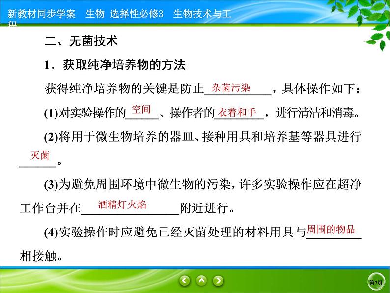 2021-2022学年高中生物新人教版选择性必修3 微生物的基本培养技术 课件（72张）第7页