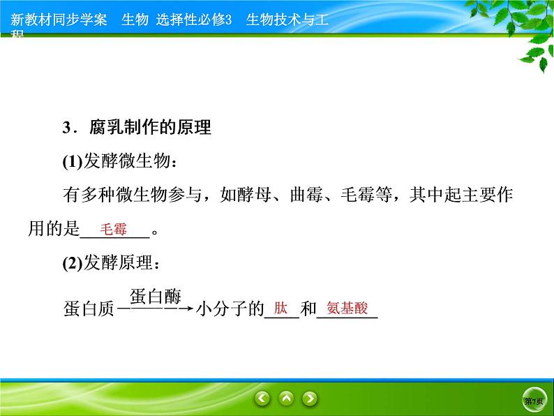 2021-2022学年高中生物新人教版选择性必修3 传统发酵技术的应用 课件（84张）第7页