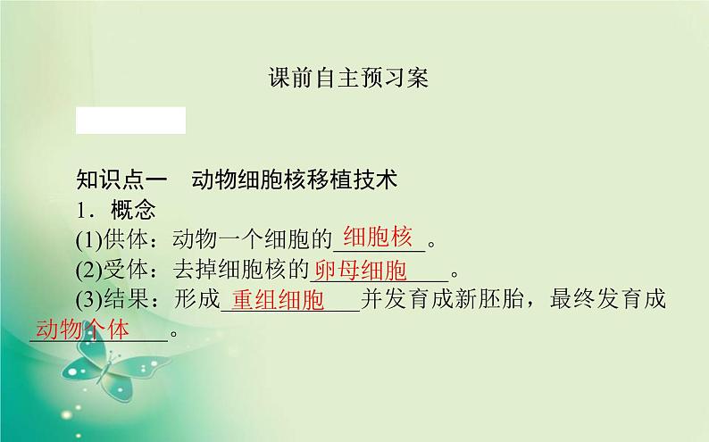 2021-2022学年高中生物新人教版选择性必修3 2.2.3 动物体细胞核移植技术和克隆动物 课件45（张）02