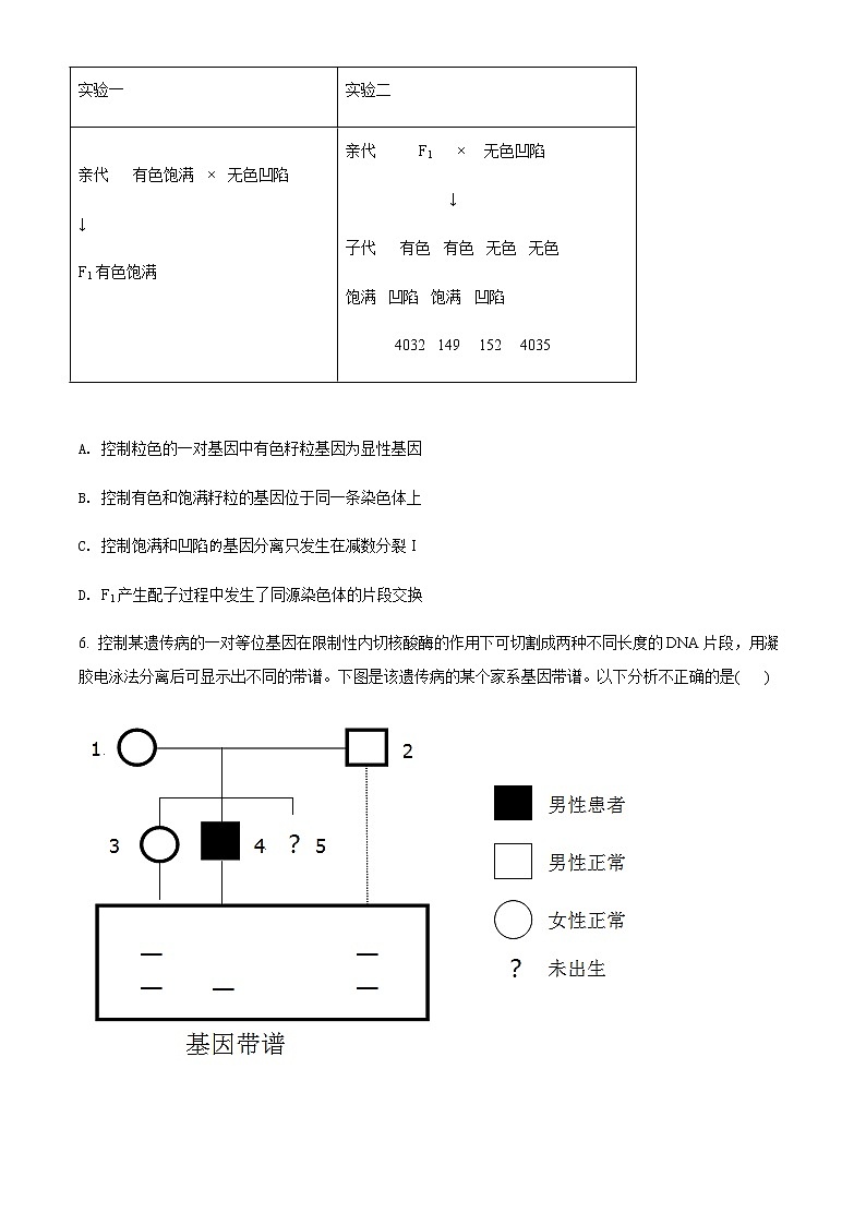 北京市丰台区2021—2022学年高三上学期期末生物试题03