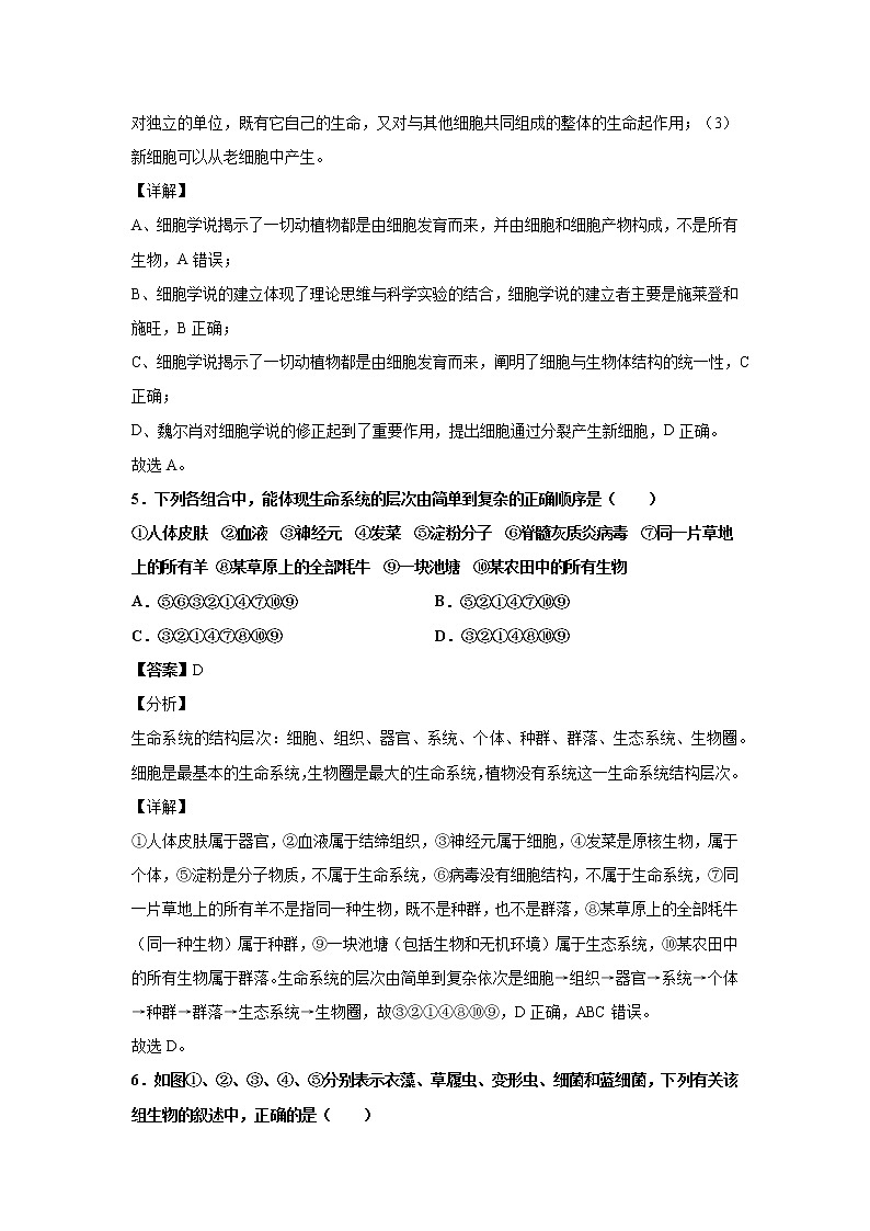 2021-2022学湖北省黄石市年高一10月调研考试生物试题解析版第3页