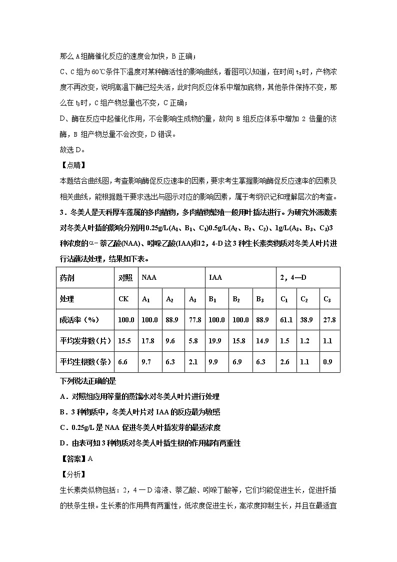 2021-2022学年山东省济宁市邹城市一中高三10月月考生物试题解析版03