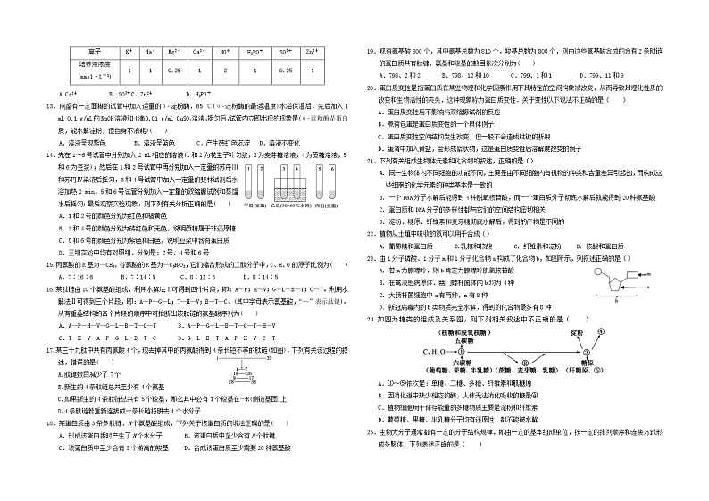 2021-2022学年陕西省西安市第一中学高一上学期期中考试生物试题含解析02