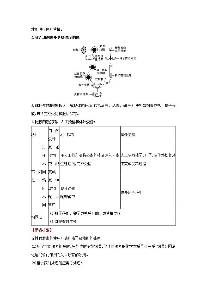 高中生物专题3胚胎工程2体外受精和早期胚胎培养学案新人教版选修3第3页