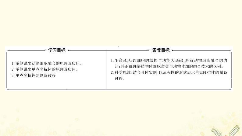 高中生物专题2细胞工程2.2动物细胞融合与单克鹿体课件新人教版选修302