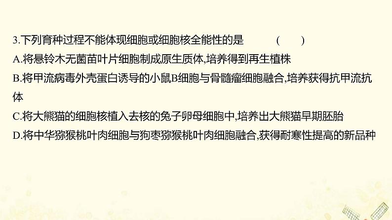 高中生物专题2细胞工程单元练习课件新人教版选修306