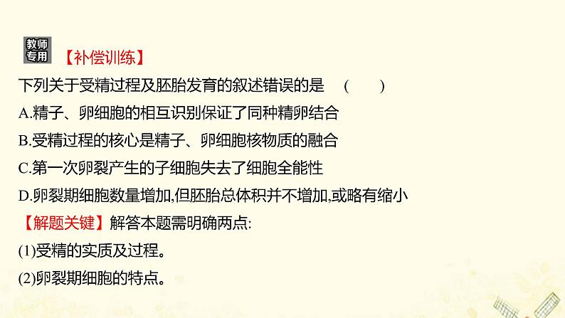 高中生物专题3胚胎工程单元练习课件新人教版选修304