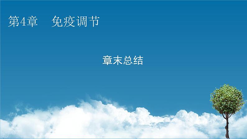 2021-2022学年高中生物新人教版选择性必修1  第4章 免疫调节 章末总结 课件（36张）第1页